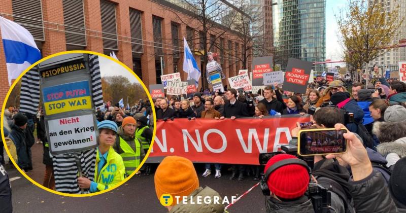 Російські опозиційні активісти провели мітинг у Берліні, який супроводжувався суперечливими моментами (фото, відео).